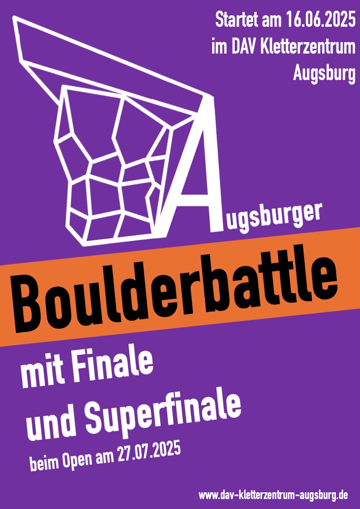 Plakat des Augsburger Boulderbattle 2025