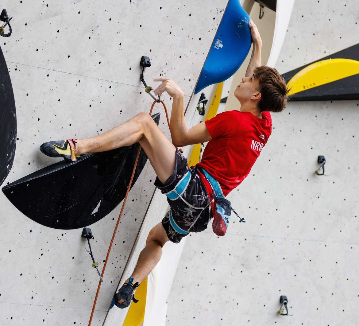 Kletterer auf dem deutschen Jugendcup