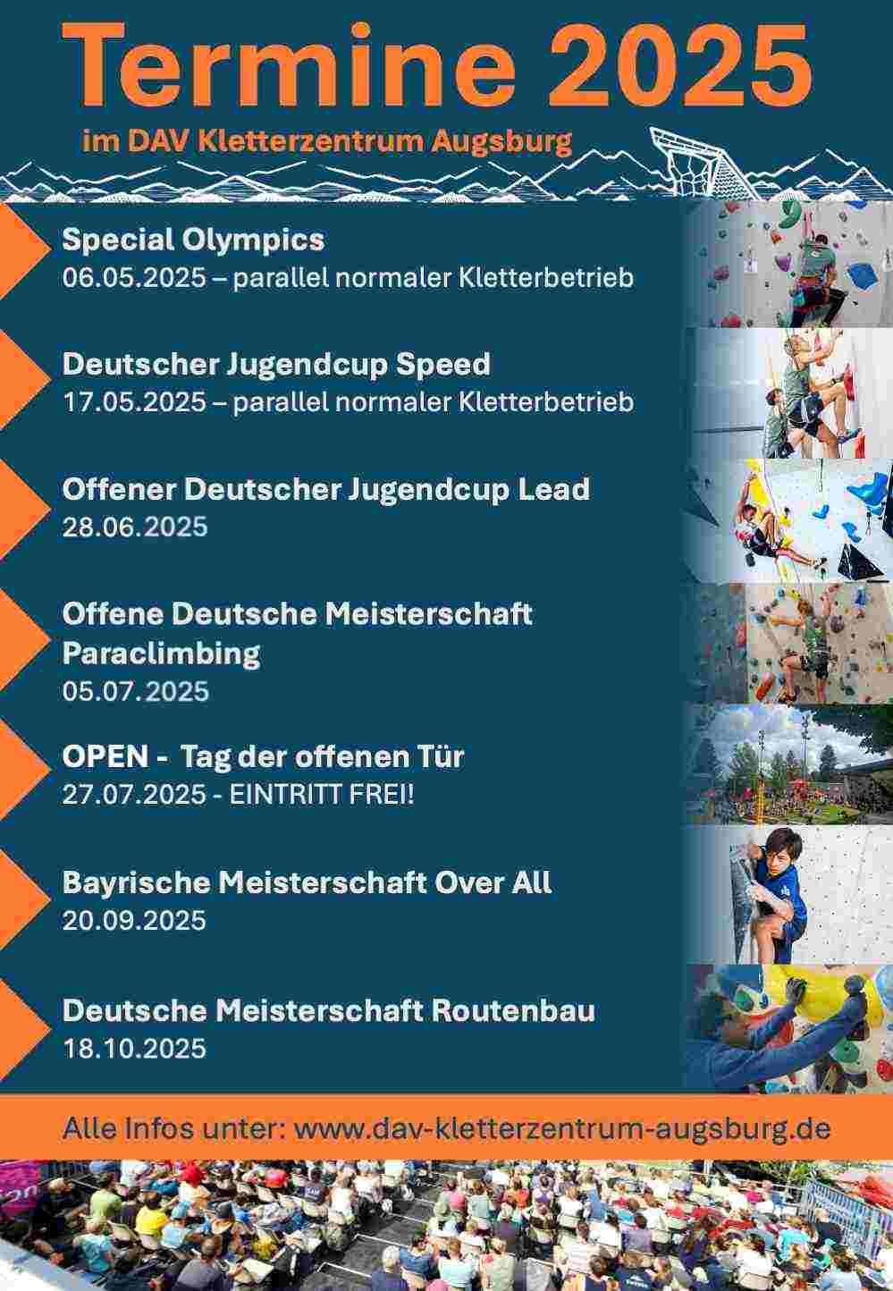 Plakat mit Terminen für 2025